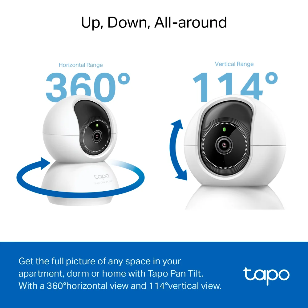 Cámara de seguridad Wi-Fi TP-Link Tapo C230 | Cámara de Vigilancia Wi-Fi de 360 Grados con Vista 3K y Detección IA Avanzada