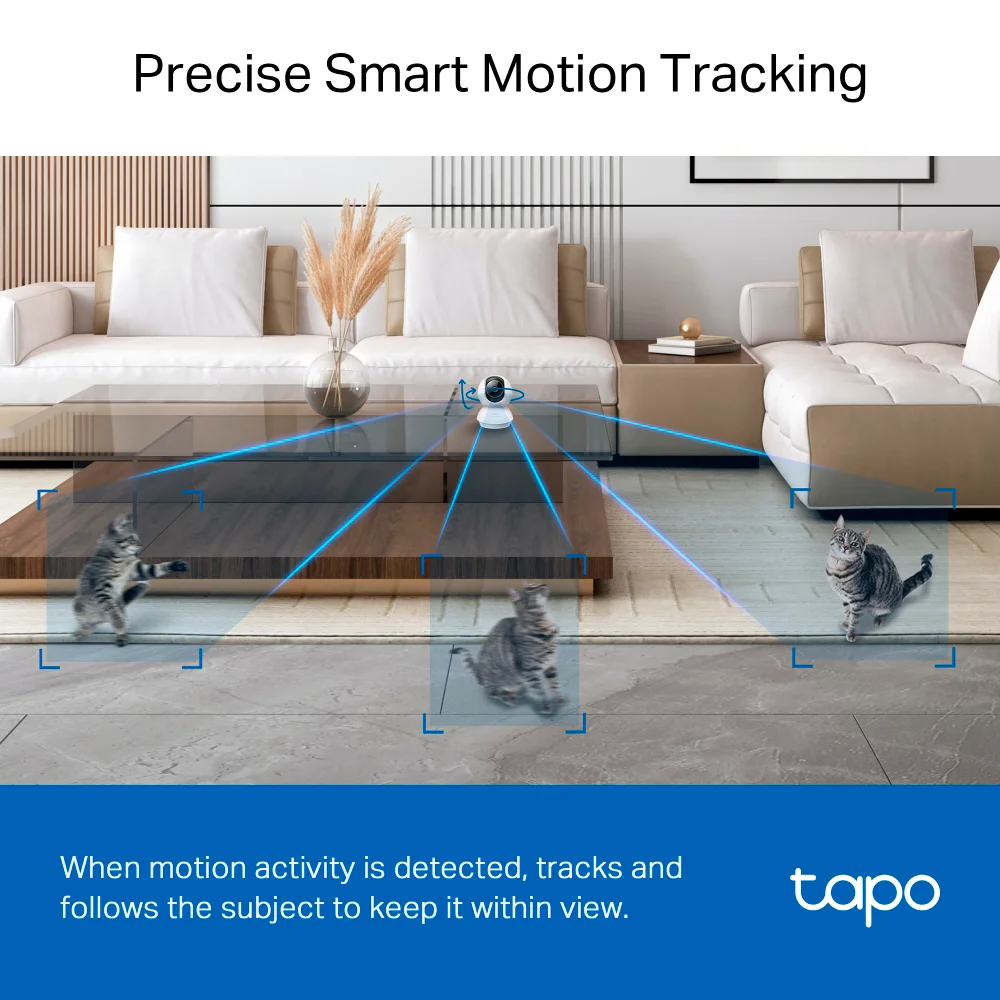 Cámara de seguridad Wi-Fi TP-Link Tapo C230 | Cámara de Vigilancia Wi-Fi de 360 Grados con Vista 3K y Detección IA Avanzada