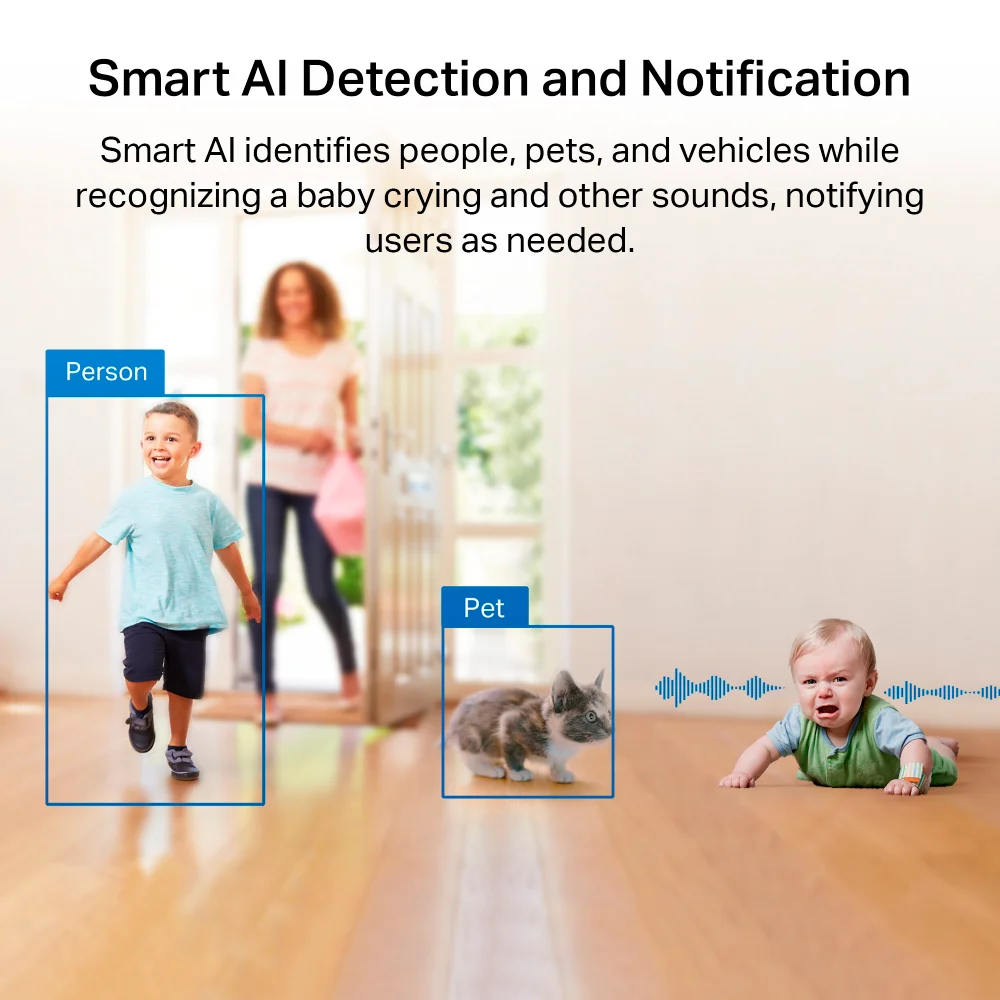 Cámara de seguridad Wi-Fi TP-Link Tapo C225-PCL | Pan/Tilt AI Home Security Wi-Fi Camera