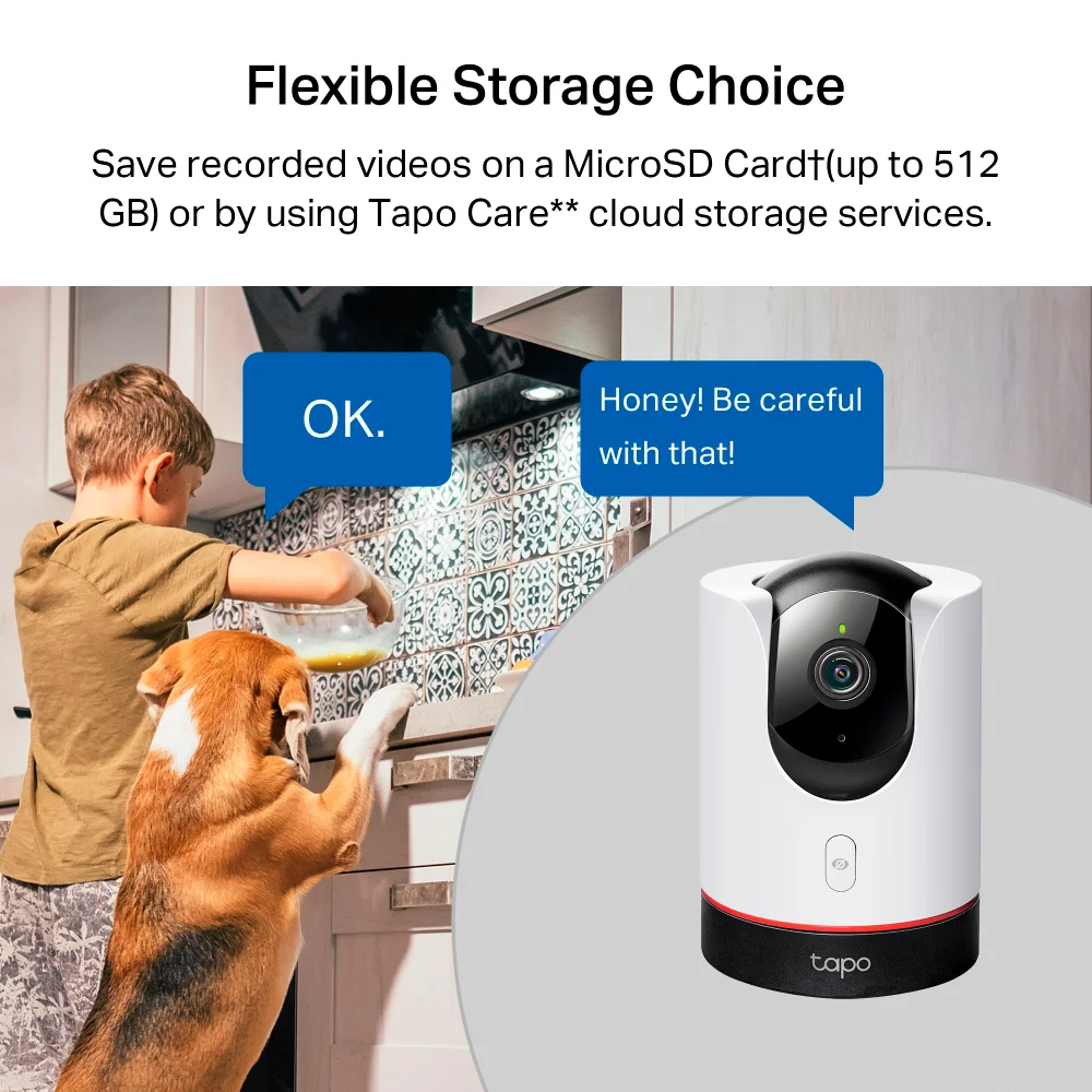Cámara de seguridad Wi-Fi TP-Link Tapo C225-PCL | Pan/Tilt AI Home Security Wi-Fi Camera