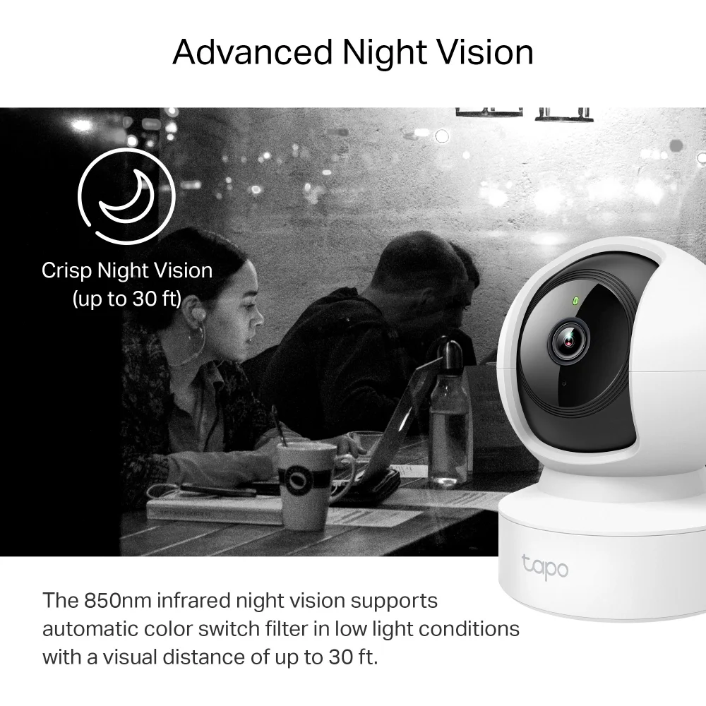 Cámara de seguridad Wi-Fi TP-Link Tapo C212 | Pan/Tilt Home Security Wi-Fi Camera