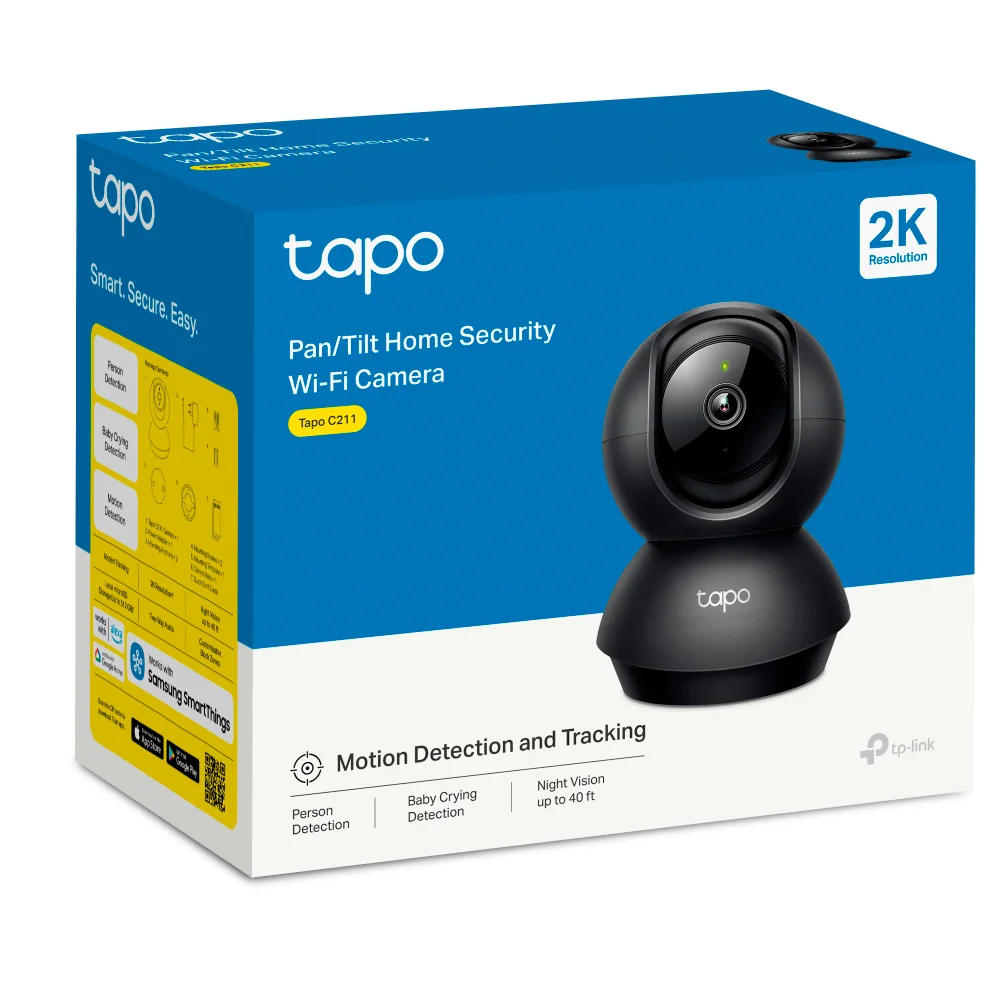 Cámara de seguridad Wi-Fi TP-Link Tapo C211 | Cámara Wi-Fi vigilancia 360º