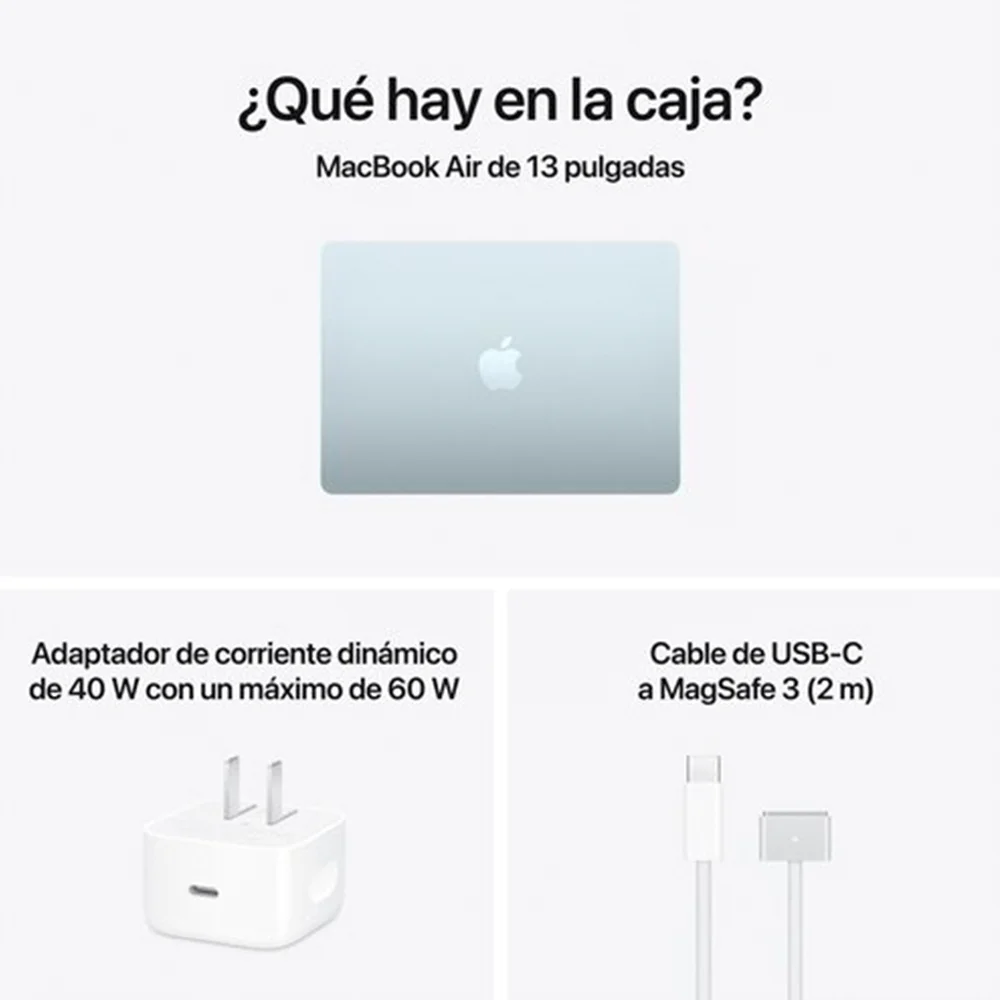 Laptop Apple MacBook Air 15.3" Liquid Retina, Chip M5 10 núcleos, 16GB, 512GB SSD, Azul, macOS Tahoe - MDVQ4E/A