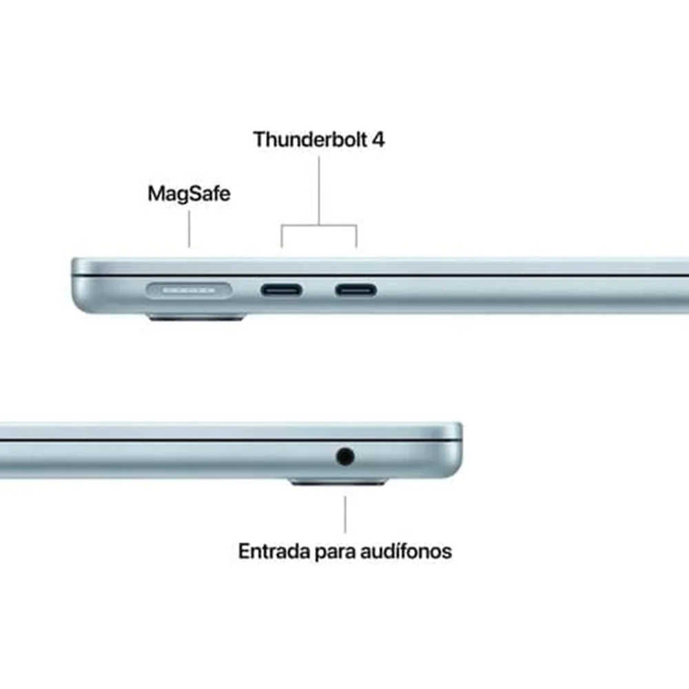 Laptop Apple MacBook Air 13.6" Liquid Retina, Chip M5 10 núcleos, 16GB, 512GB SSD, Azul, macOS Tahoe - MDHH4E/A