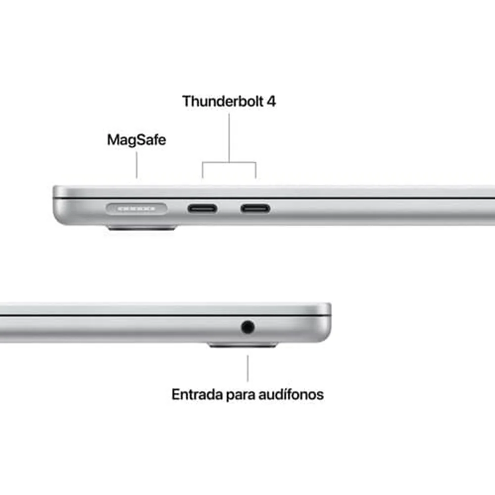 Laptop Apple MacBook Air 13.6" Liquid Retina, Chip M5 10 núcleos, 16GB, 512GB SSD, Plata, macOS Tahoe - MDH74E/A