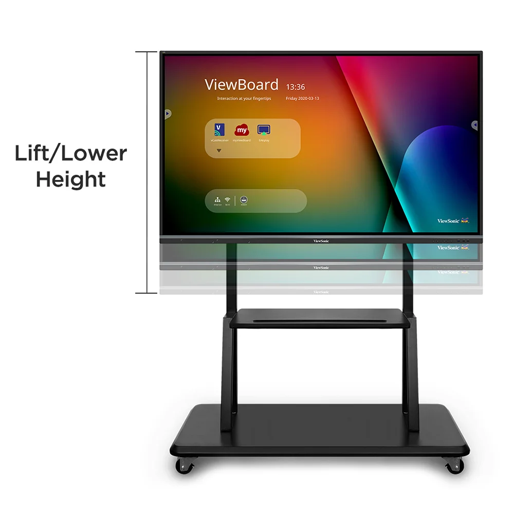 Carrito Móvil ViewSonic VB-STND-001 | Pantallas 55" a 86" | VESA 400x200-900x600