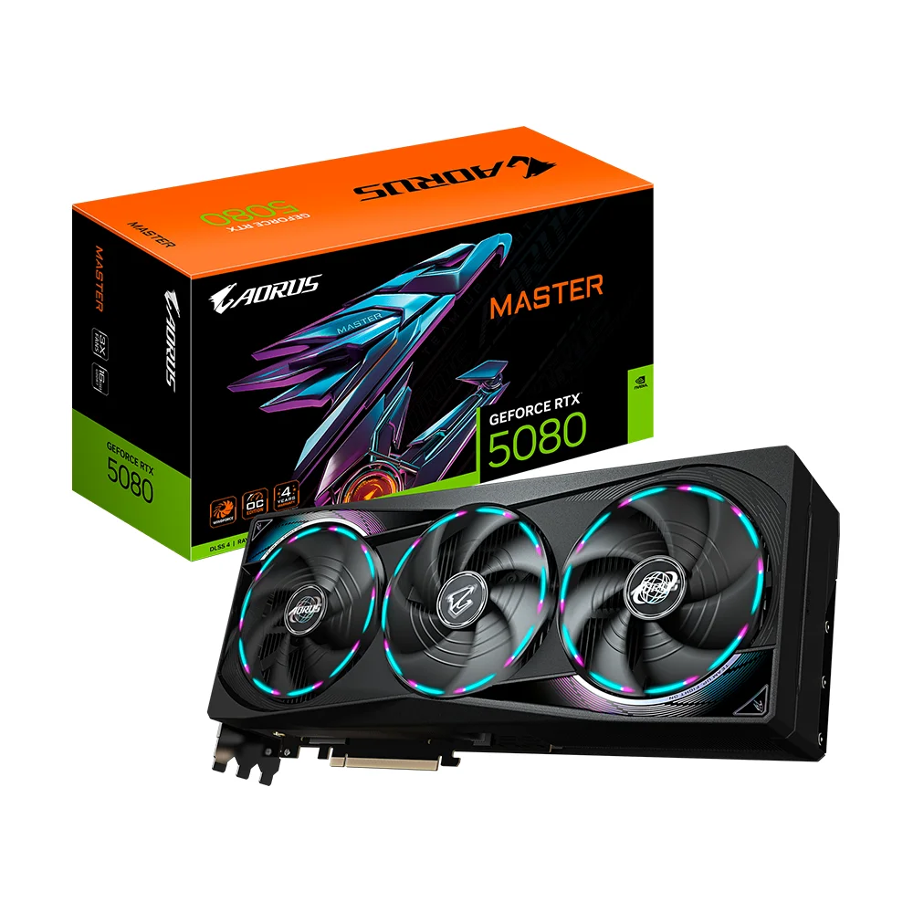 Tarjeta Gráfica Gigabyte AORUS GeForce RTX™ 5080 MASTER 16G | 16GB GDDR7 | 256 bit | PCI-E 5.0