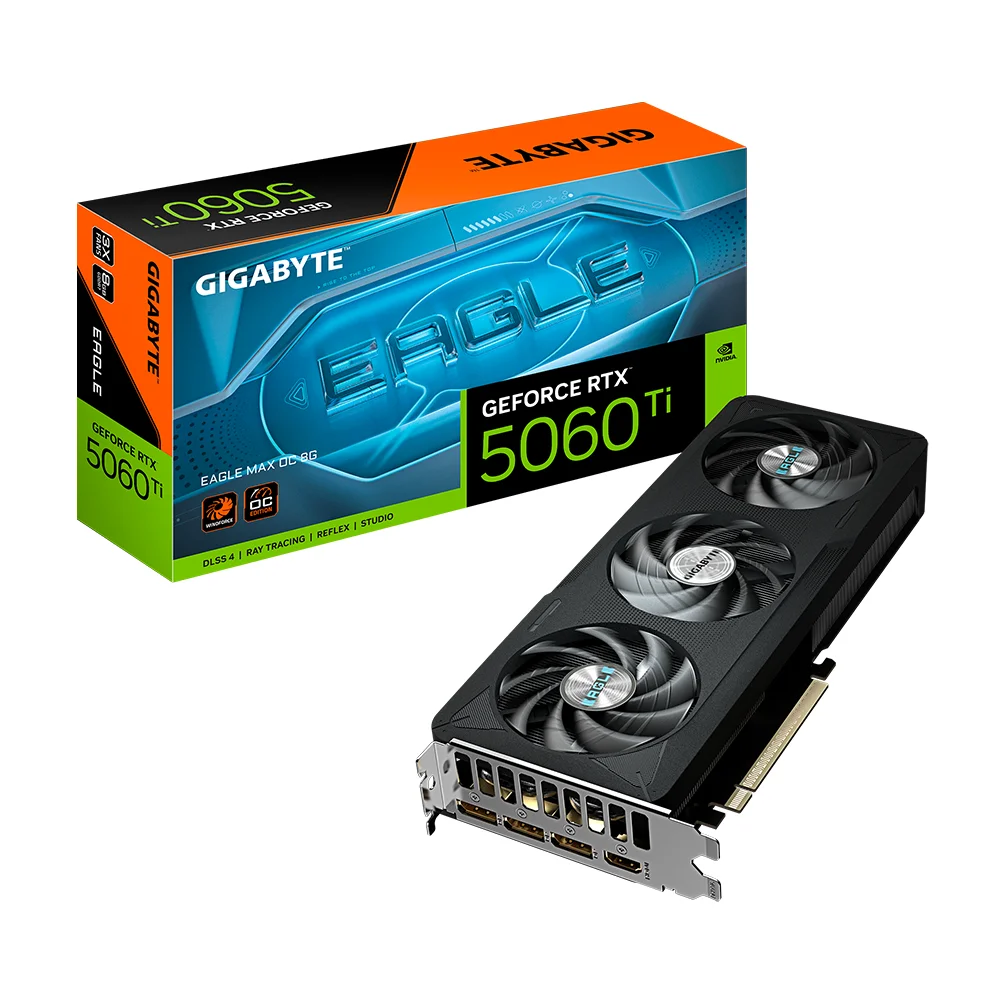 Tarjeta Gráfica Gigabyte GeForce RTX™ 5060 Ti EAGLE MAX OC 8G | 8 GB GDDR7 | 128 bit | PCI-E 5.0
