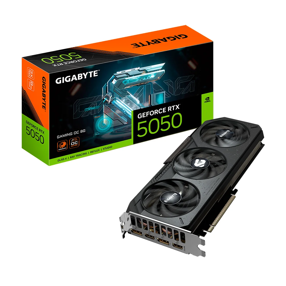 Tarjeta Gráfica Gigabyte GeForce RTX™ 5050 GAMING OC 8G | 8 GB GDDR6 | 128 bit | PCI-E 5.0