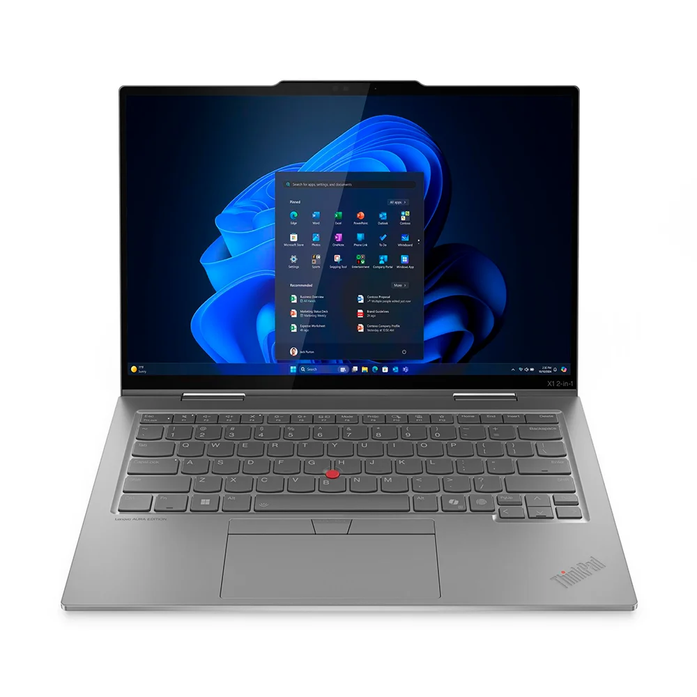 Laptop Lenovo ThinkPad X1 2-in-1 Gen 10 Aura Edition | 14" WUXGA IPS 500nits Táctil | Intel Core Ultra 7 255U | 32GB LPDDR5X-8400 | 1TB SSD | Intel Graphics | Win 11 Pro - 21Q1000ELM