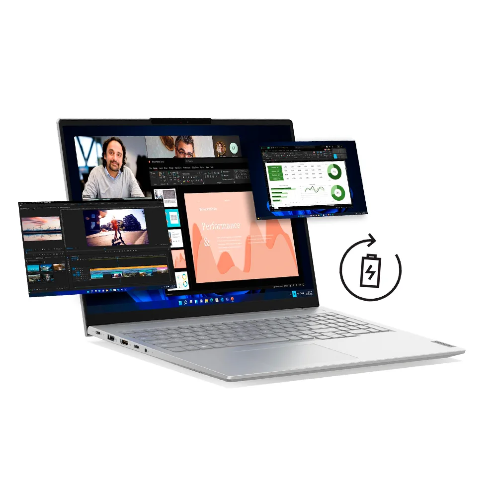 Laptop Lenovo ThinkBook 16 G8 IAL | 16" WUXGA IPS Anti-glare | Intel Core Ultra 5 225U | 16GB DDR5-5600 | 512GB SSD | Intel Graphics | AI PC - 21SK00CDLM