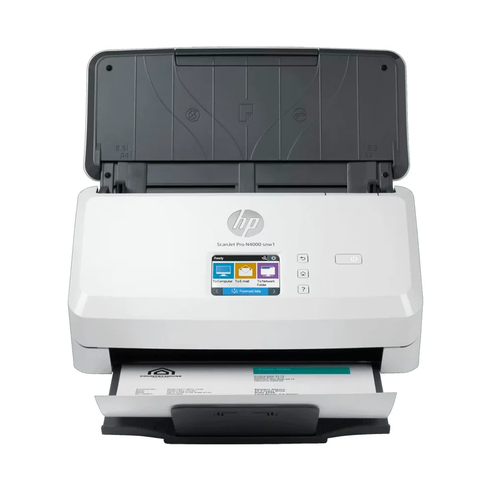 ​HP ScanJet Pro N4000 snw1 (6FW08A) | Escáner Dúplex Color A4 | 40 ppm / 80 ipm | ADF 50 hojas | 600 x 600 dpi