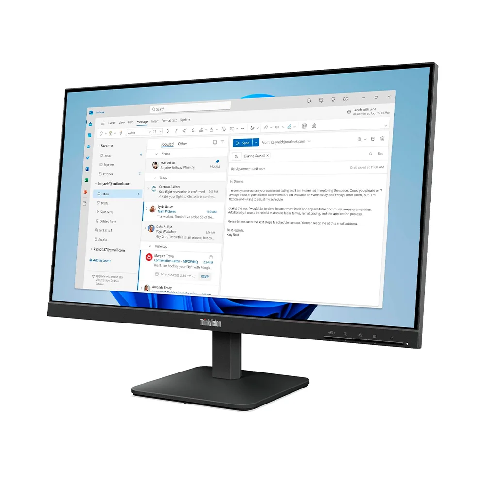 Lenovo ThinkVision S24-4e 23.8" FHD IPS 100Hz Monitor HDMI/VGA - 64B5KAR1LA