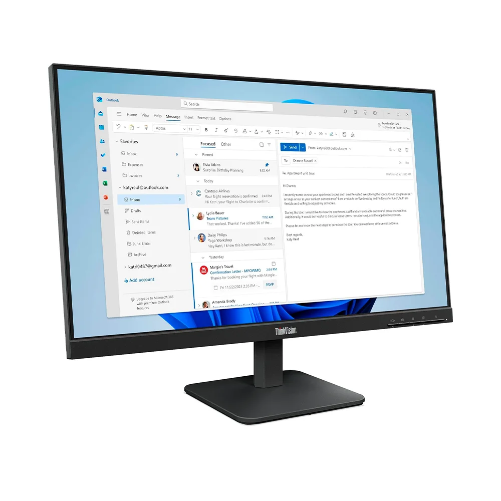 Lenovo ThinkVision S24-4e 23.8" FHD IPS 100Hz Monitor HDMI/VGA - 64B5KAR1LA