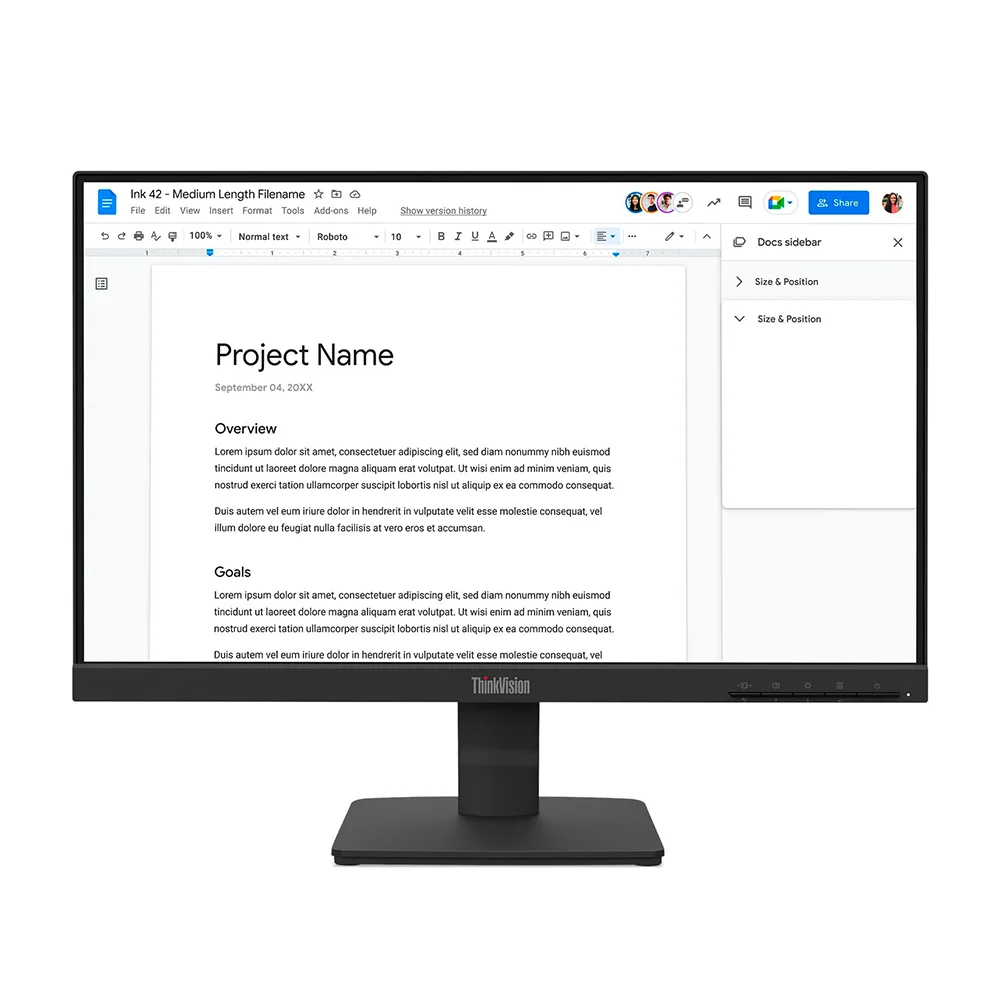 Lenovo ThinkVision S22-4e 21.5" FHD IPS 100Hz Monitor HDMI/VGA - 64CBKAR6LA