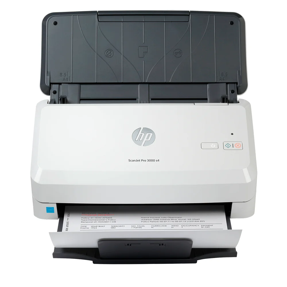 ​HP ScanJet Pro 3000 s4 (6FW07A) | Escáner Dúplex Color A4 | 40 ppm / 80 ipm | ADF 50 hojas | 600 x 600 dpi