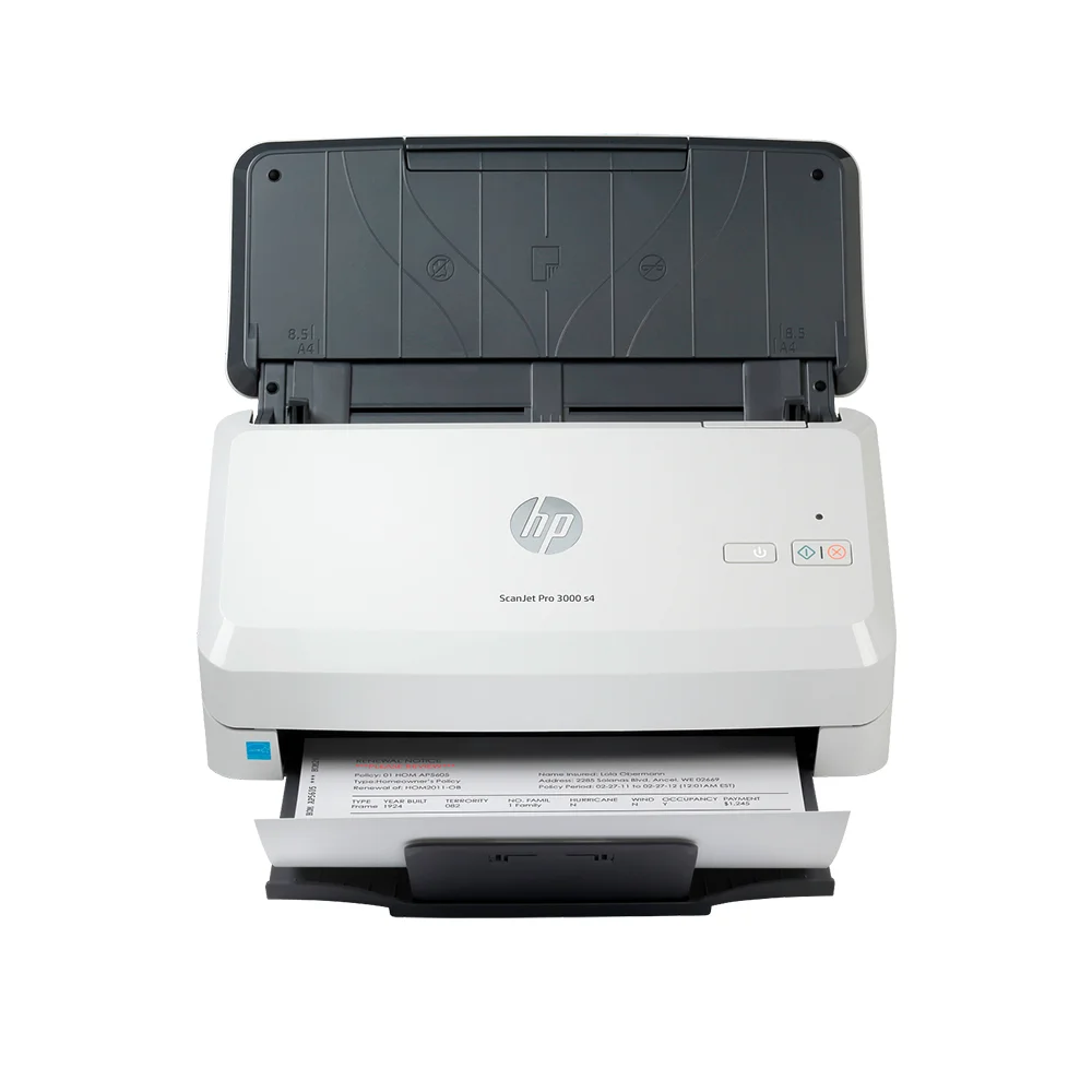 ​HP ScanJet Pro 3000 s4 (6FW07A) | Escáner Dúplex Color A4 | 40 ppm / 80 ipm | ADF 50 hojas | 600 x 600 dpi