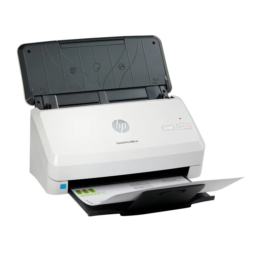 ​Escáner HP ScanJet Pro 3000 s4 (6FW07A) | Escáner Dúplex Color A4 | 40 ppm / 80 ipm | ADF 50 hojas | 600 x 600 dpi