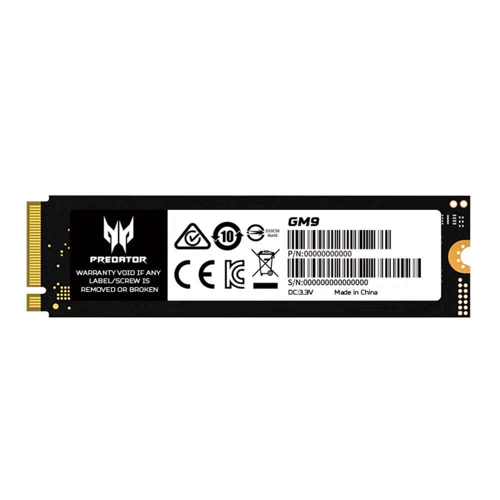 SSD Acer Predator GM9 | 2TB | M.2 2280 | PCIe Gen5x4 | NVMe 2.0 | 14500 MB/s - BL-9BWWR-137