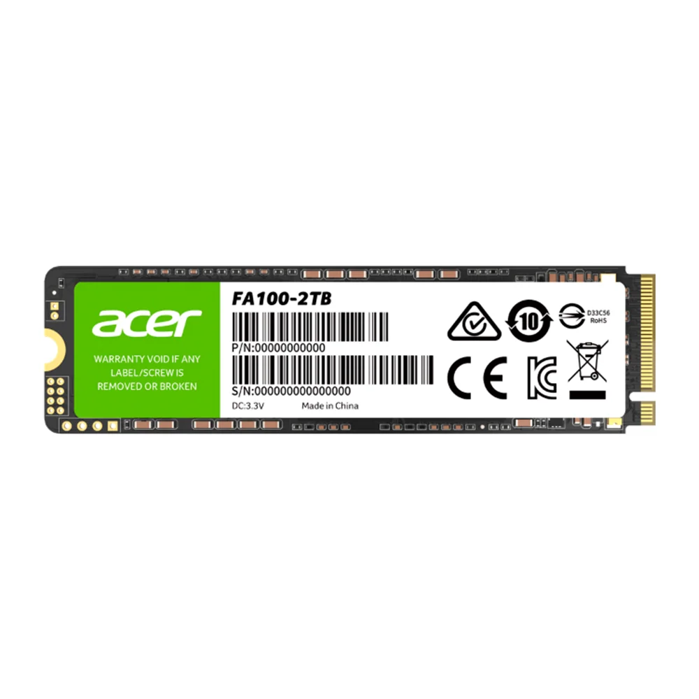 SSD Acer FA100 | 1TB | M.2 2280 | PCIe Gen3x4 | NVMe 1.4 | 3300 MB/s - BL-9BWWA-120
