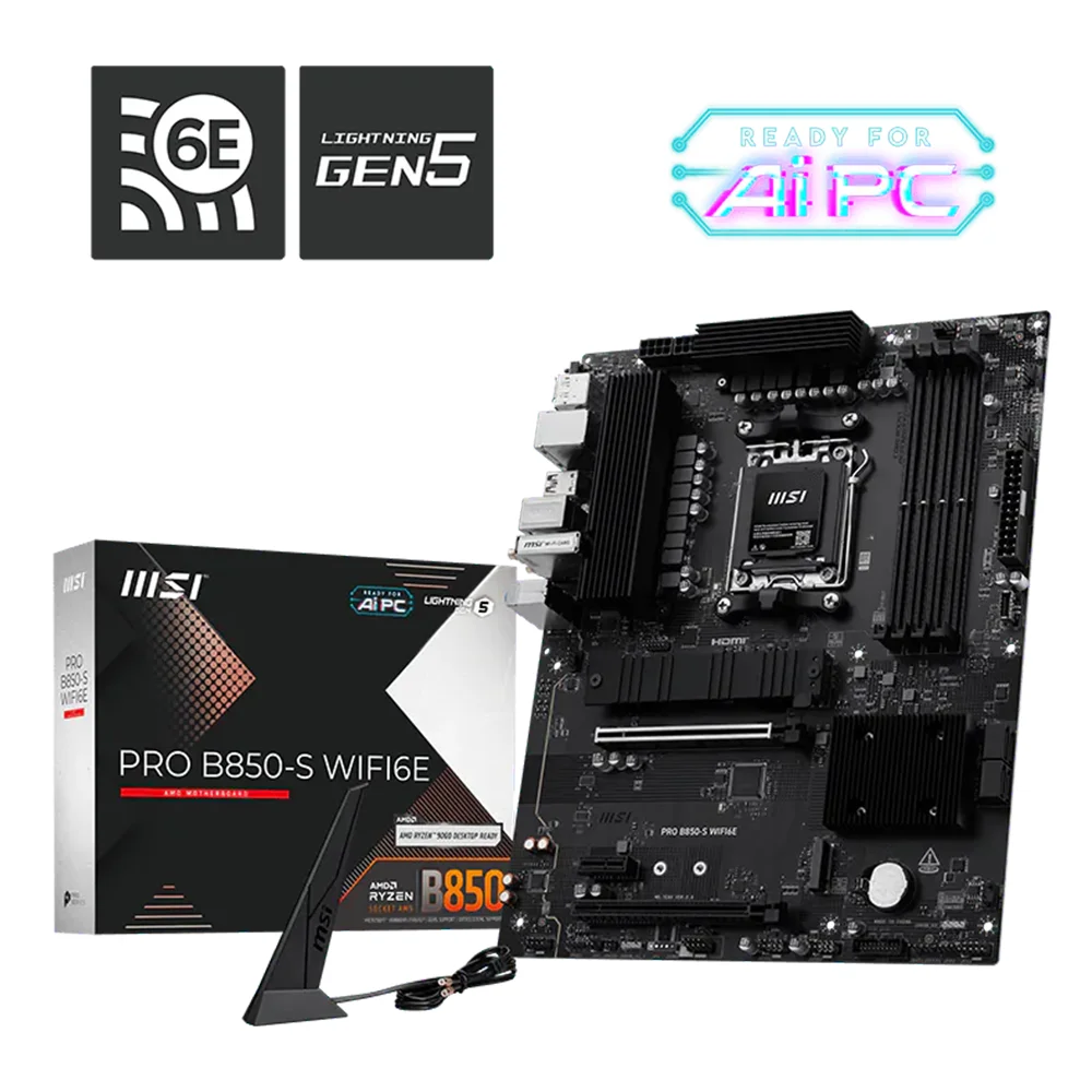 Placa Madre MSI PRO B850-S WIFI6E AMD AM5 ATX DDR5 - PROB850SWIFI6E