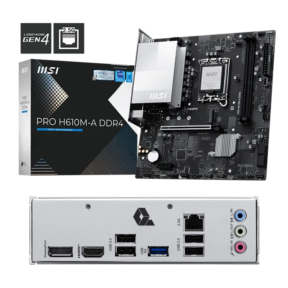 Placa Madre MSI PRO H610M-A DDR4 LGA1700 mATX - PRO H610MAD4