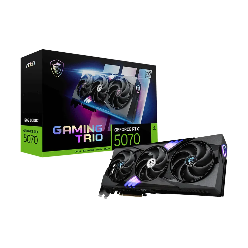 Tarjeta de Video MSI GeForce RTX 5070 12G GAMING TRIO OC GDDR7 - G5070-12GTC
