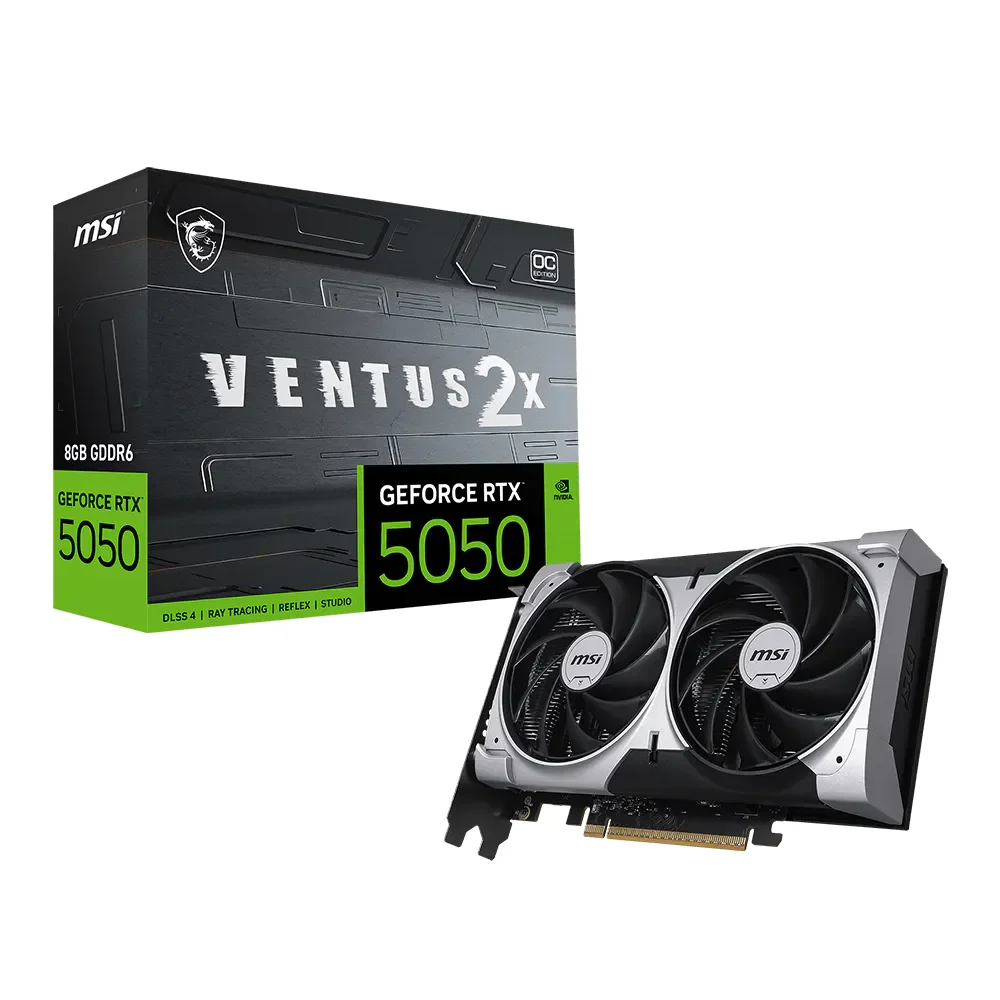 Tarjeta de Video MSI GeForce RTX 5050 8G VENTUS 2X OC GDDR6 - G5050-8V2C