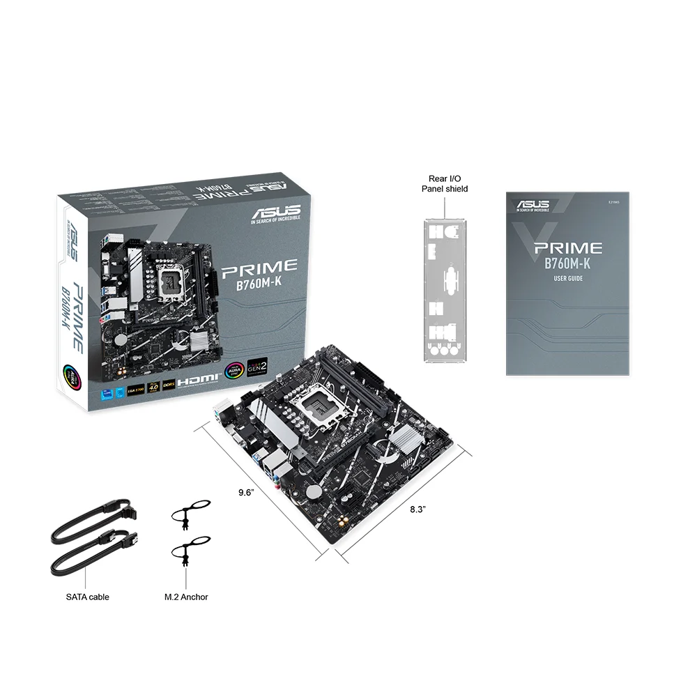 Placa Madre ASUS PRIME B760M-K DDR5 Intel LGA1700 mATX - PRIME B760M-K