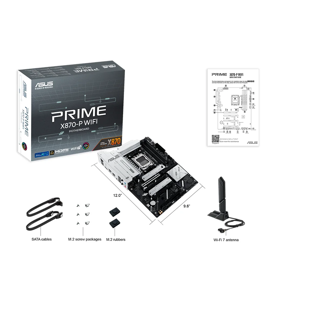 Placa Madre ASUS PRIME X870-P WIFI DDR5 AMD AM5 ATX - PRIME X870-P WIFI