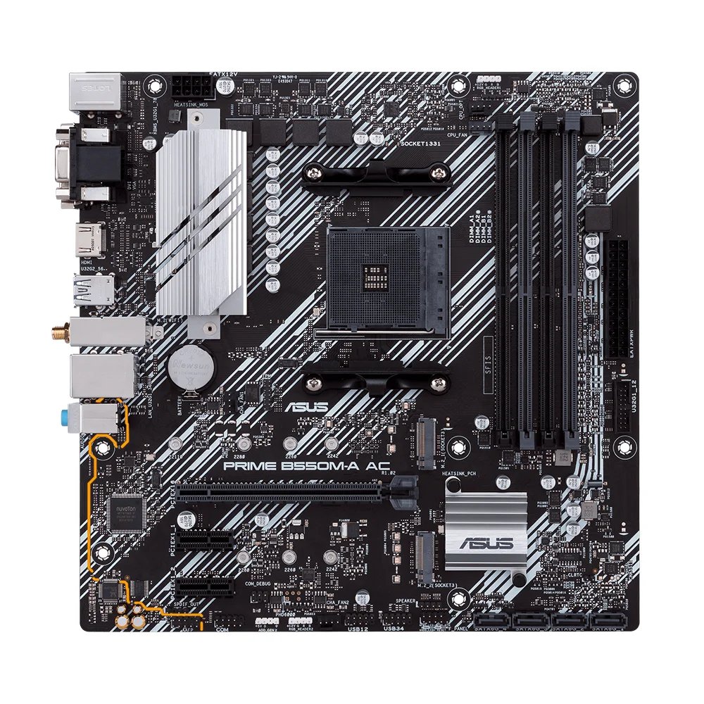 Placa Madre ASUS PRIME B550M-A AC DDR4 AMD AM4 mATX WiFi - PRIME B550M-A AC