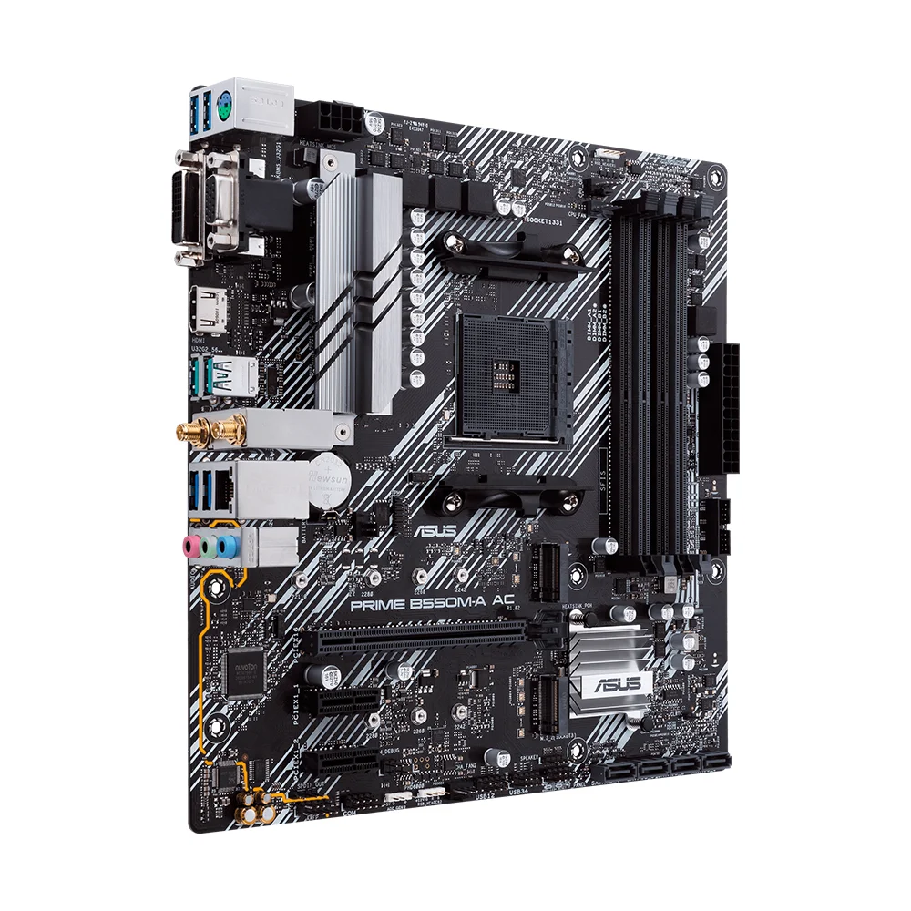 Placa Madre ASUS PRIME B550M-A AC DDR4 AMD AM4 mATX WiFi - PRIME B550M-A AC