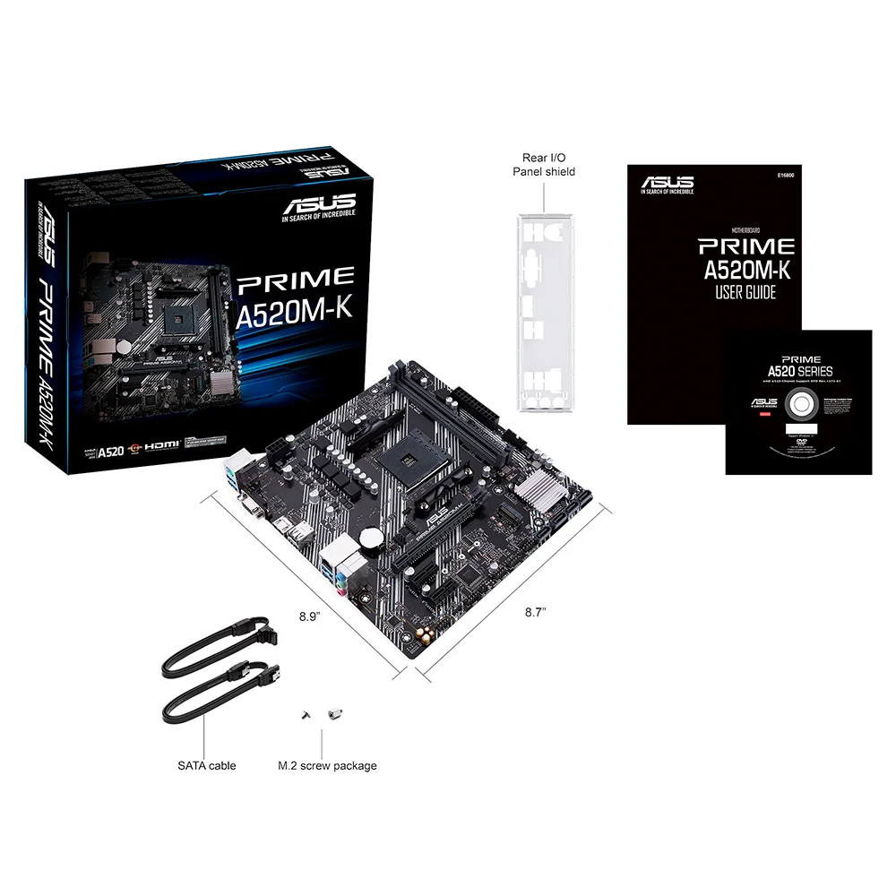 Placa Madre ASUS PRIME A520M-K DDR4 AMD AM4 mATX - PRIME A520M-K