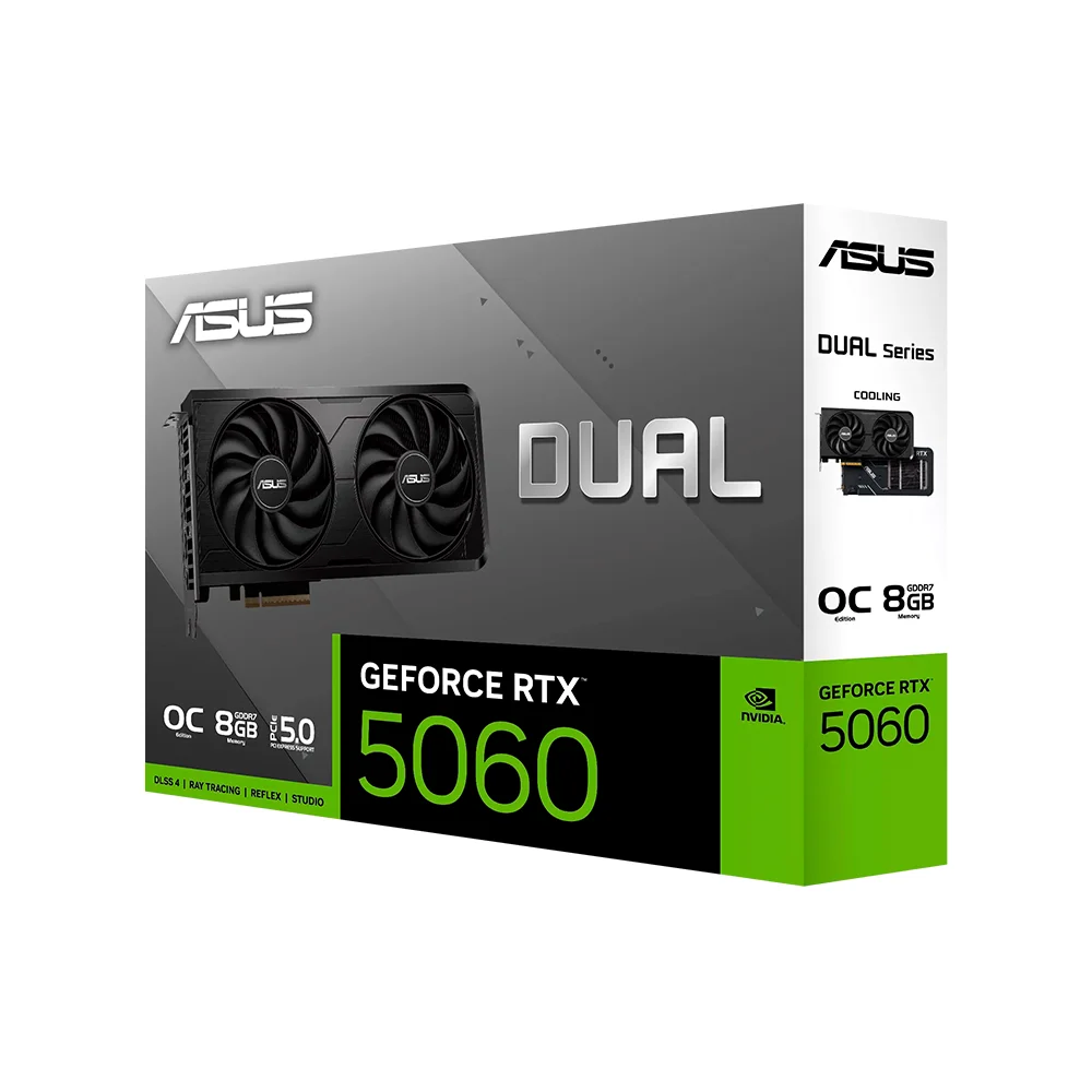 Tarjeta de Video ASUS Dual GeForce RTX 5060 EVO OC Edition 8GB GDDR7 - DUAL-RTX5060-O8G-EVO