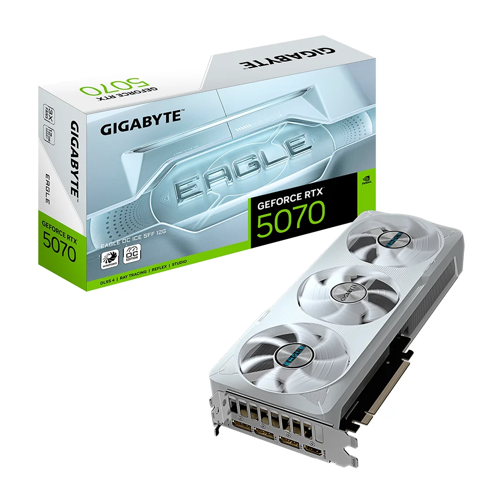 Tarjeta de Video GIGABYTE GeForce RTX 5070 EAGLE OC ICE 12G GDDR7 - GV-N5070EAGLEOC ICE-12GD