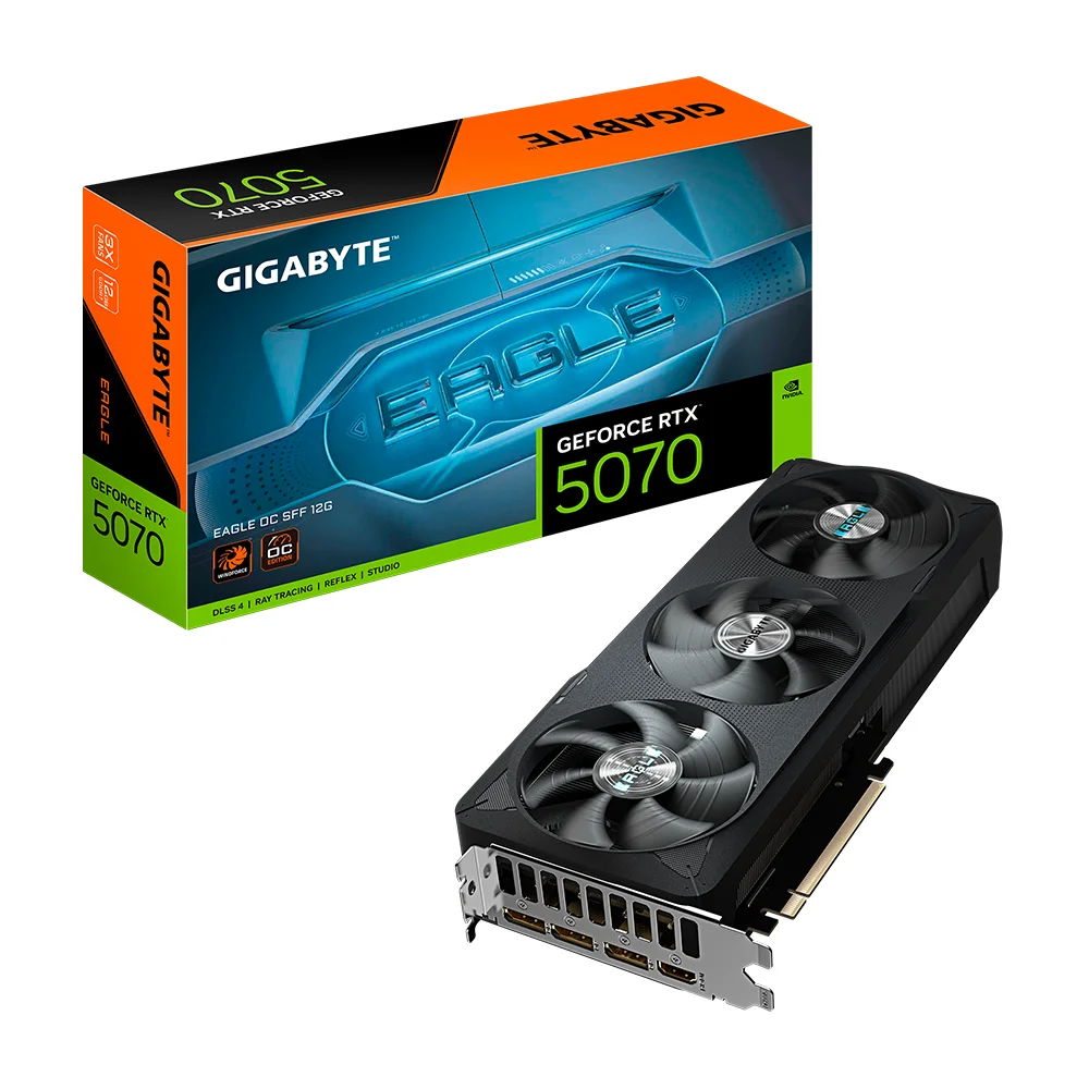 Tarjeta de Video GIGABYTE GeForce RTX 5070 EAGLE OC 12G GDDR7 - GV-N5070EAGLE OC-12GD