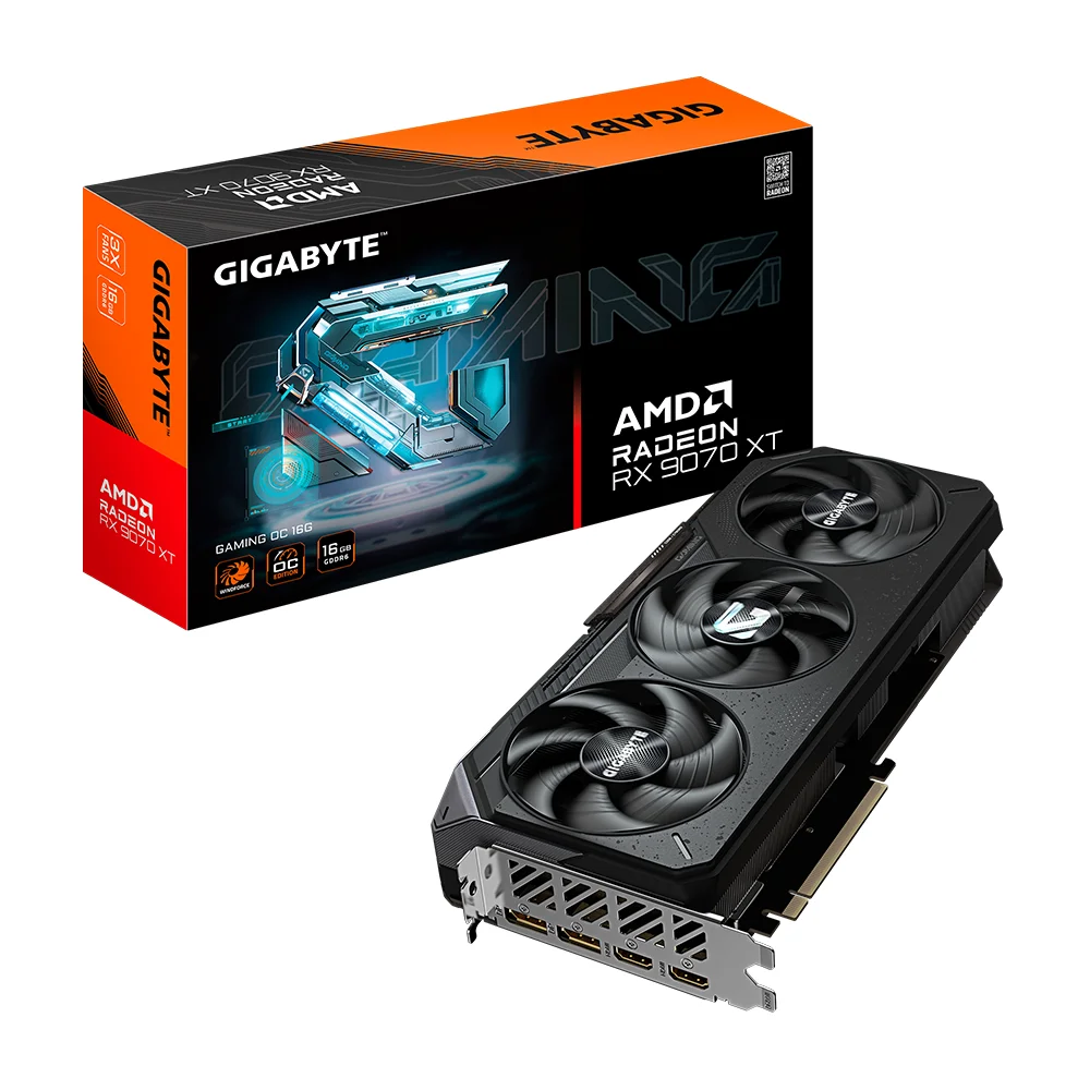 Tarjeta de Video GIGABYTE Radeon RX 9070 XT GAMING OC 16G GDDR6 - GV-R9070GAMING OC-16GD G10