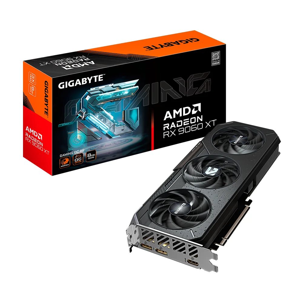 Tarjeta de Video GIGABYTE Radeon RX 9060 XT GAMING OC 8G GDDR6 - GV-R9060XTGAMING OC-8GD G10