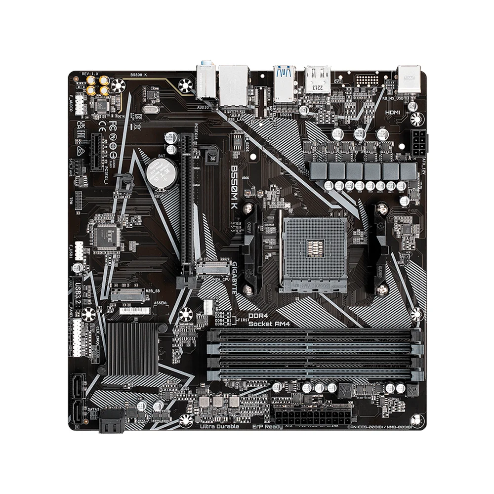 Placa Madre GIGABYTE B550M K AMD AM4 mATX - B550M K G11