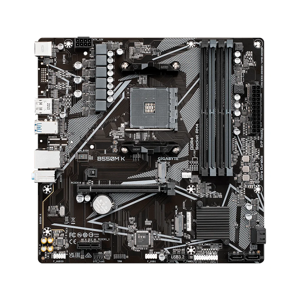 Placa Madre GIGABYTE B550M K AMD AM4 mATX - B550M K G11