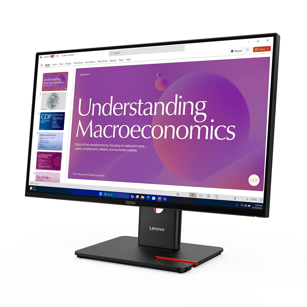 Monitor Profesional Lenovo ThinkVision T24D-40 23.8" Full HD 1920x1080 IPS Ergonómico Altura Ajustable