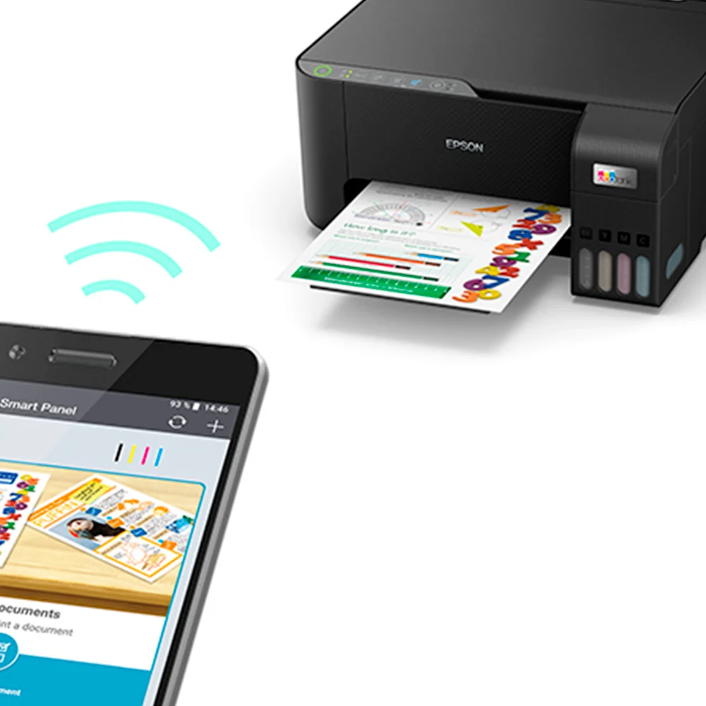 Impresora Multifuncional Epson EcoTank L3250 (C11CJ67301) | Inyección de Tinta Color A4 | 33 ppm | Sistema Continuo | Wi-Fi, Wi-Fi Direct, USB