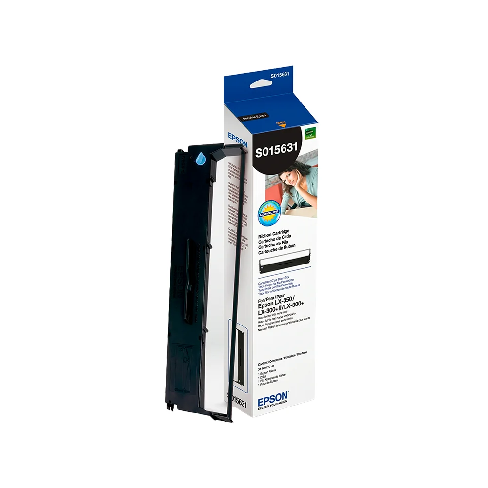 Epson S015631 cinta ribbon negra para impresora LX-350 - S015631