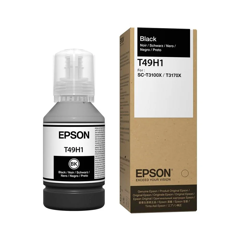 Botella de tinta Epson T49H1 Negro 140 ml - SureColor SC-T3100X/T3170X (T49H100)