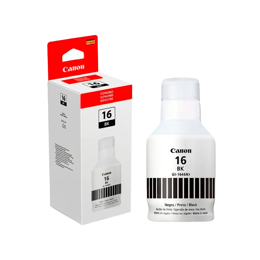 Botella de Tinta Canon GI-16 BK - Negro Pigmentado