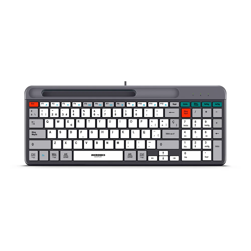 Teclado Multimedia Micronics Quantum+ MIC K600+ - USB T/Semicurvas
