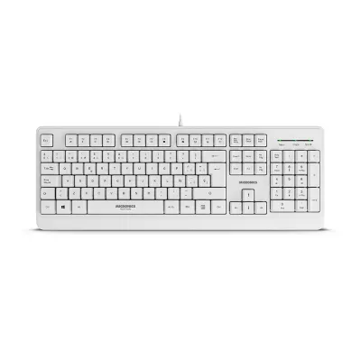 Teclado Multimedia Micronics Norton MIC K608W - White USB