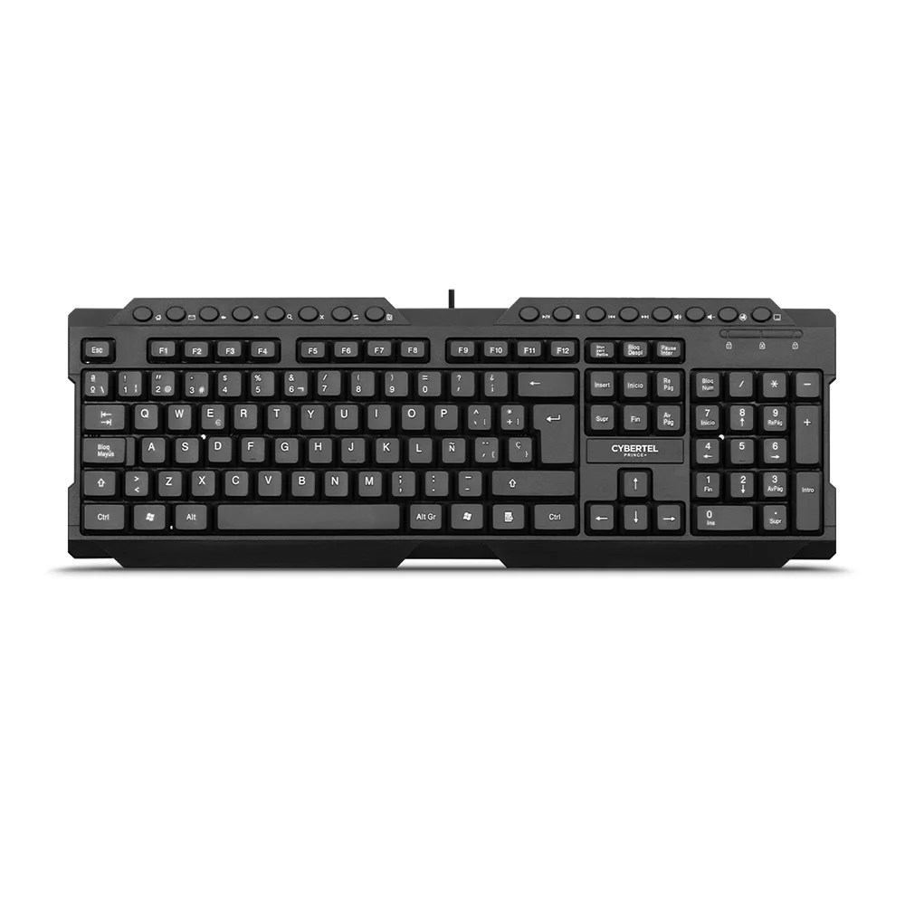 Teclado Multimedia Cybertel Prince+ CYB K212+ - Black USB