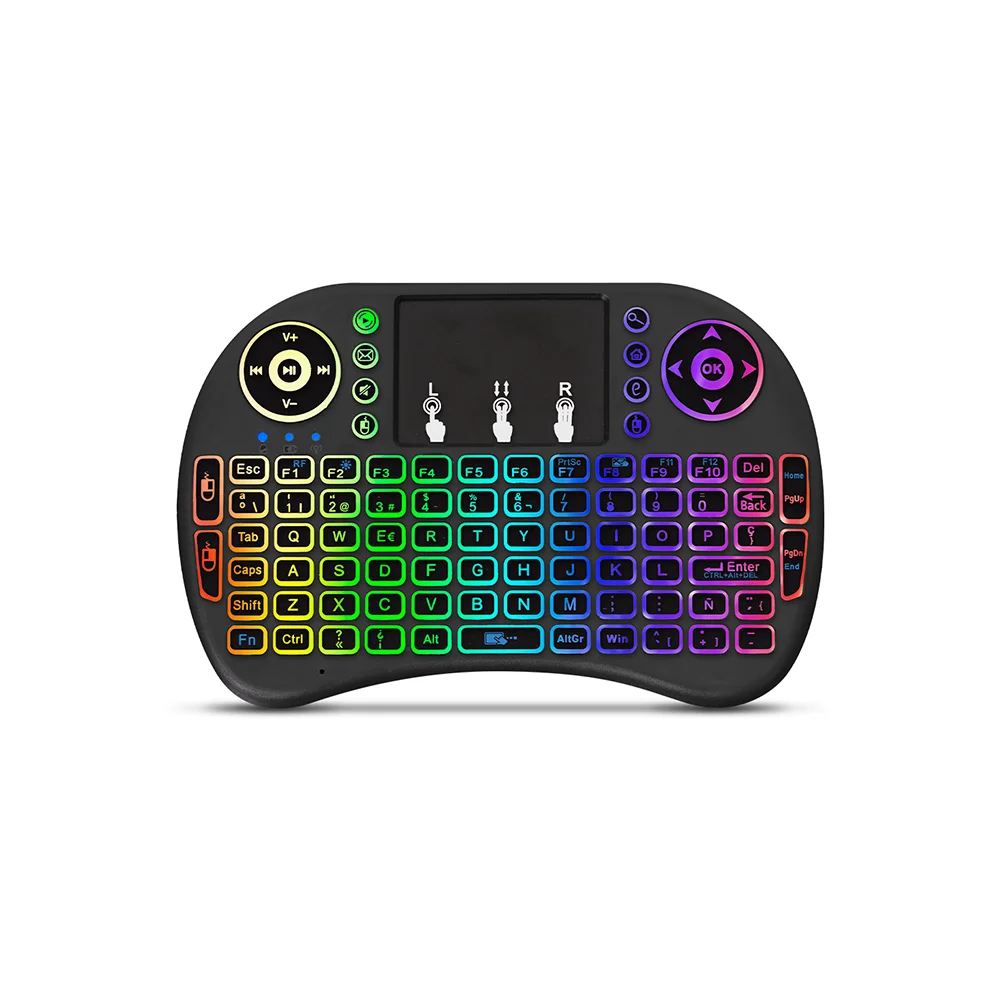 Teclado Multimedia Cybertel Pixel CYB K236-RGB - Mini LED WiFi Touch