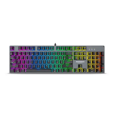 Teclado Mecánico Gamer Micronics MIC GK1000 - Stingray RGB Iluminación LED